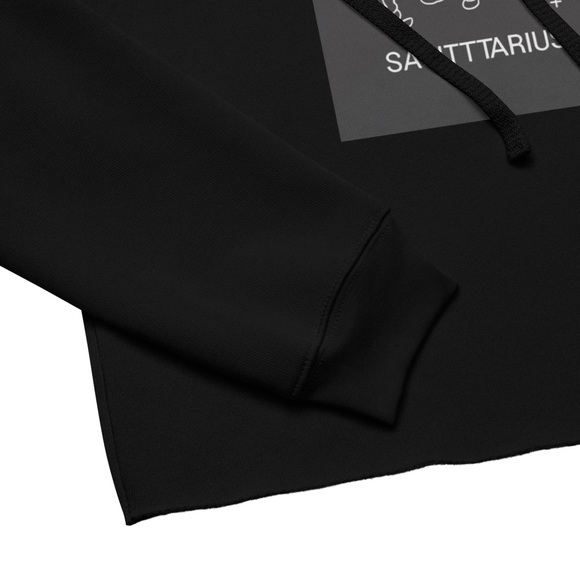 Sagittarius design Crop top hoodie for women - Picture 11 of 13